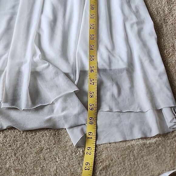 Conail Coco Women Ruched Waist Rhinestone Casual Tulle Long Dress - Picture 14 of 16